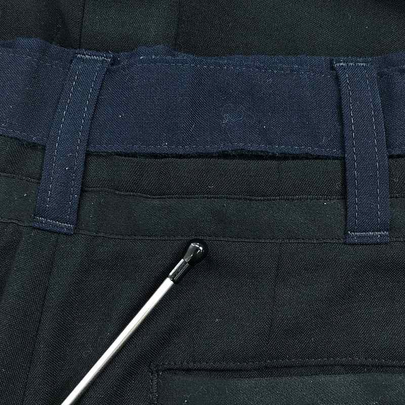 sacai（サカイ） | ベルテッド ツータックパンツ | 0 | ブラック