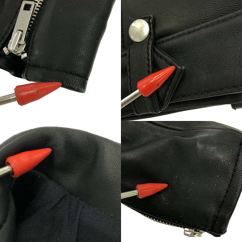 極美品★ジャーナルスタンダード ブラック ダブルライダースジャケット M ジャーナルスタンダード JOURNAL STANDARD シープレザー ダブル