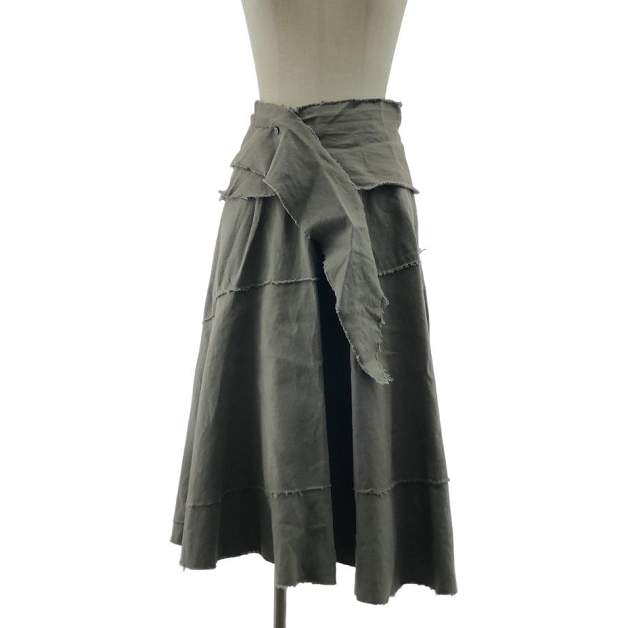 m.a+ / エムエークロス | カットオフ ロングスカート グレー  