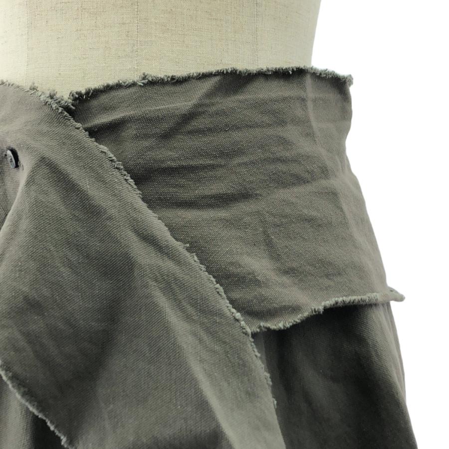 m.a+ / エムエークロス | カットオフ ロングスカート グレー  