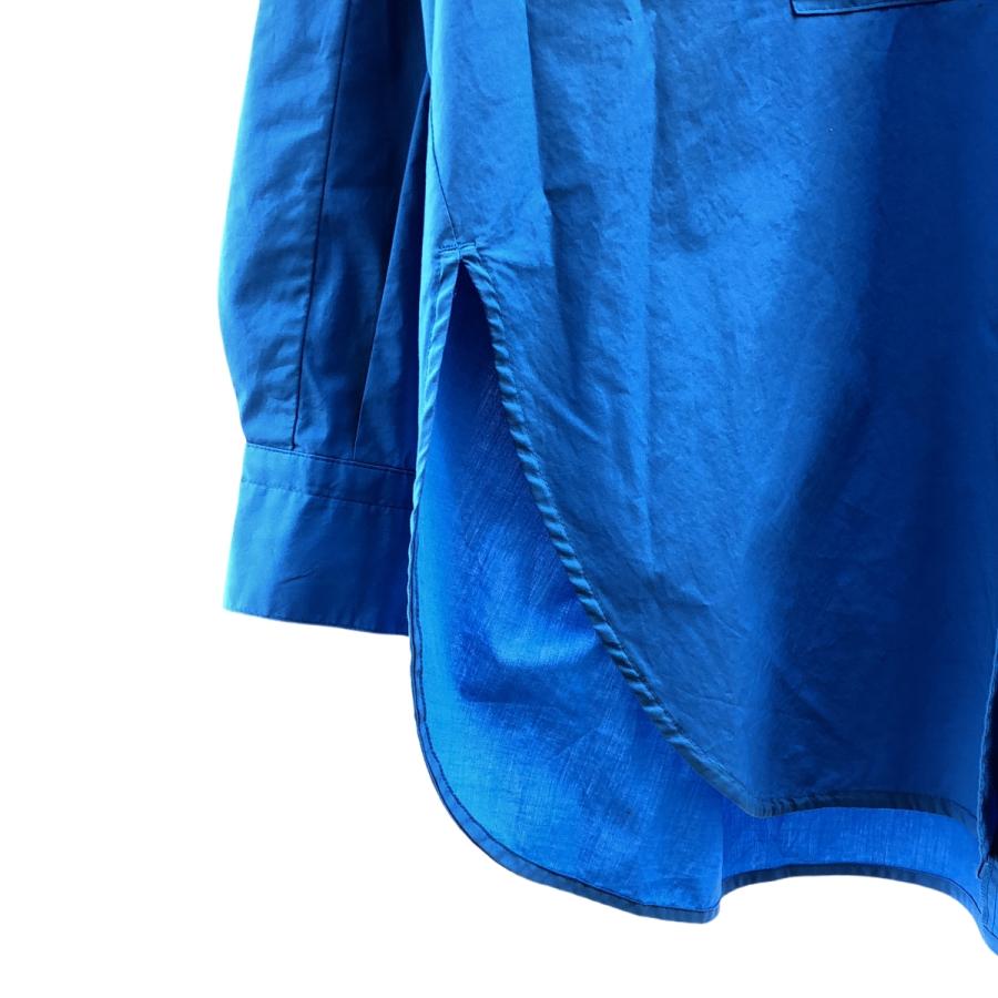 ENFOLD / エンフォルド | 2023SS | ROUND-SLIT SHIRT コットン ラウンドスリット シャツ | 38 | ブルー | レディース ENFOLD（エンフォルド） | 2023SS | ROUND-SLIT SHIRT コットン