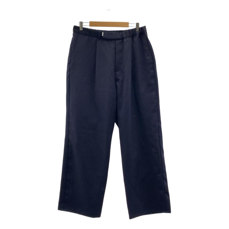 【美品】  Graphpaper / グラフペーパー | 2024SS | Scale Off Wool Wide Chef Pants ウール ギャバジン シェフパンツ | F | ネイビー | 