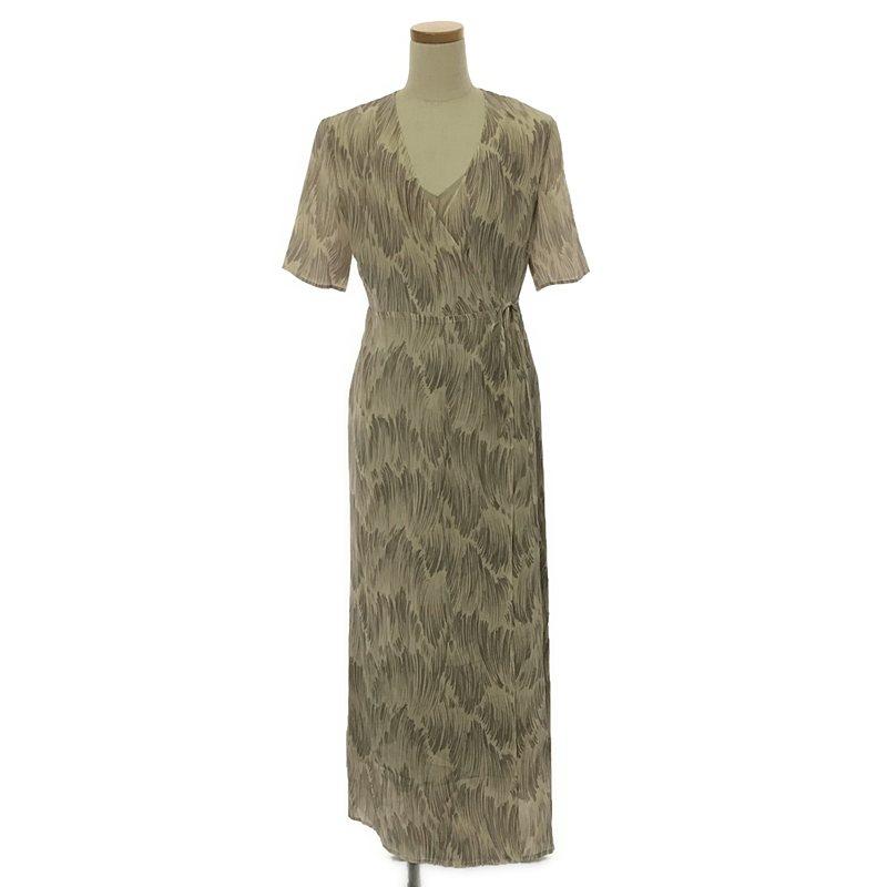 CLANE（クラネ） | BRUSH COLOR SILK ONE PIECE ラップワンピース | 1 