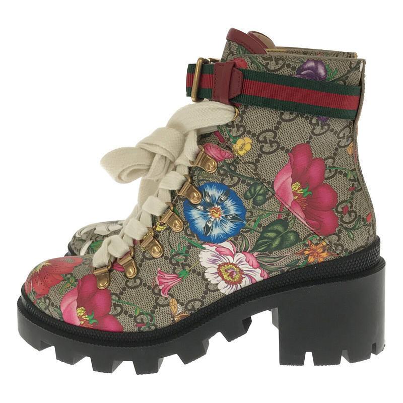 新品】 GUCCI / グッチ | キャンバス ブーツ GG柄 フローラル レース