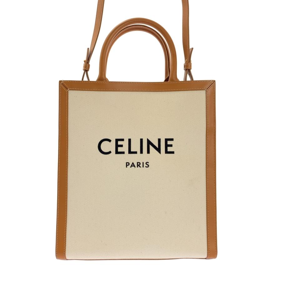CELINE（セリーヌ） スモール バーティカル カバ レザー キャンバス