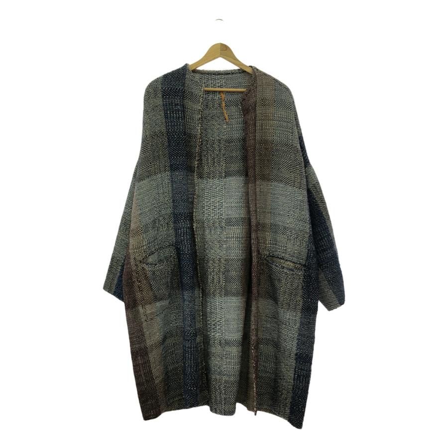 【美品】  ISABELLA STEFANELLI / イザベラステファネリ | Virginia check coat / Earth&Soul ヴァージニア コート | M | マルチカラー | 