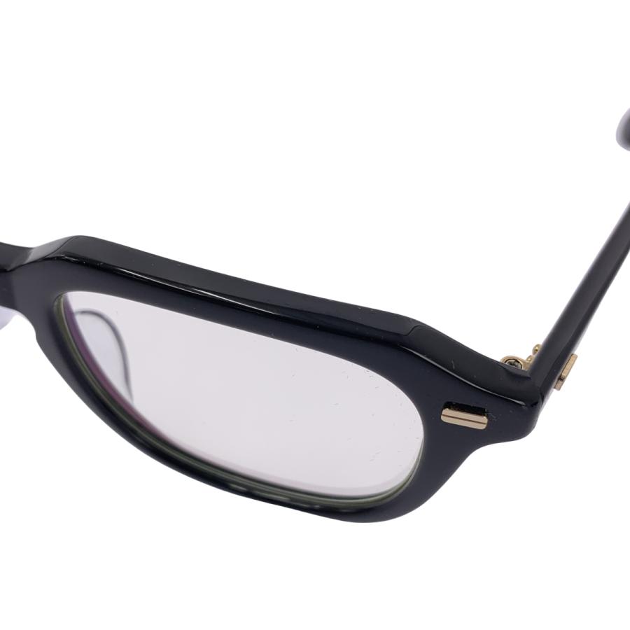 【美品】  MOSCOT / モスコット | GATKES スクエアシェイプ フレームメガネ | 49 □22-148 | ブラック MOSCOT（モスコット） GATKES スクエアシェイプ フレームメガネ : KLD
