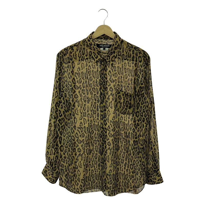 【美品】  JUNYA WATANABE / ジュンヤワタナベ | 2020AW | レオパード 総柄 シアーシャツ | S | ブラウン | レディース JUNYA WATANABE（ジュンヤワタナベ） 【美品】 | 2020AW | レオパード
