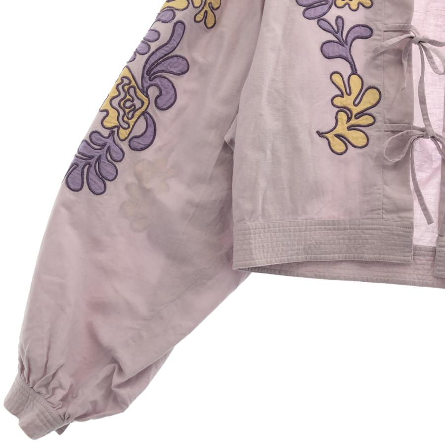 sara mallika / サラマリカ Cotton Linen Patchwork Embroidery Top