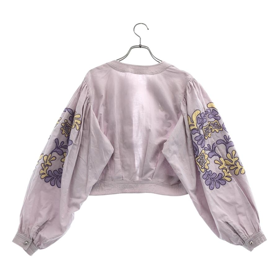 sara mallika / サラマリカ Cotton Linen Patchwork Embroidery Top