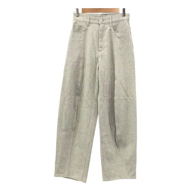 美品】 soduk / スドーク | 2024AW レザーパッチ ワイド テーパード 
