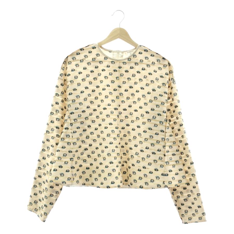 【美品】  BLAMINK / ブラミンク | FALL / フラワージャカードブラウス | 38 | ベージュ | レディース 美品】 BLAMINK / ブラミンク | FALL フラワージャカードブラウス 38