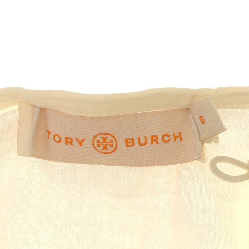 TORY BURCH / トリーバーチ | 袖フリル プルオーバー 半袖ブラウス | 0 | オフホワイト | レディース｜kldclothing｜05