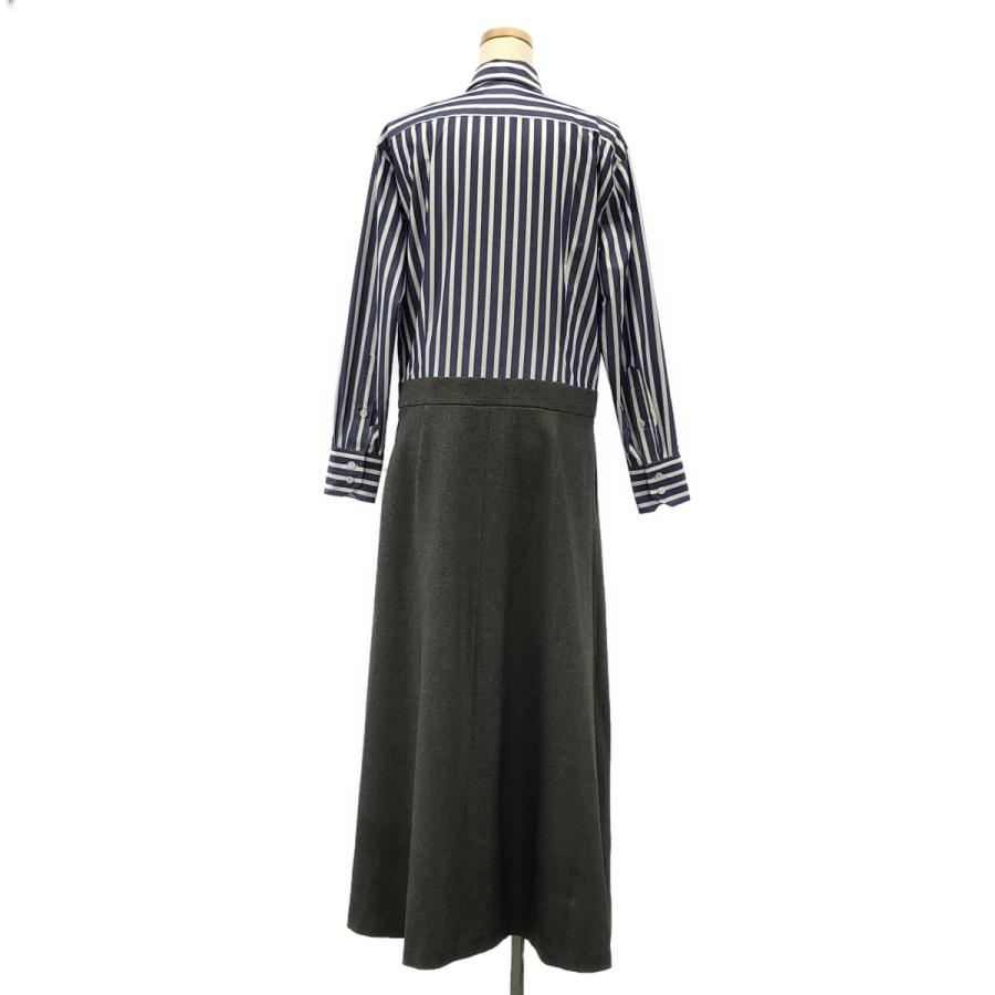 SINME SINME / シンメ ドッキング ストライプ シャツ ワンピース : KLD