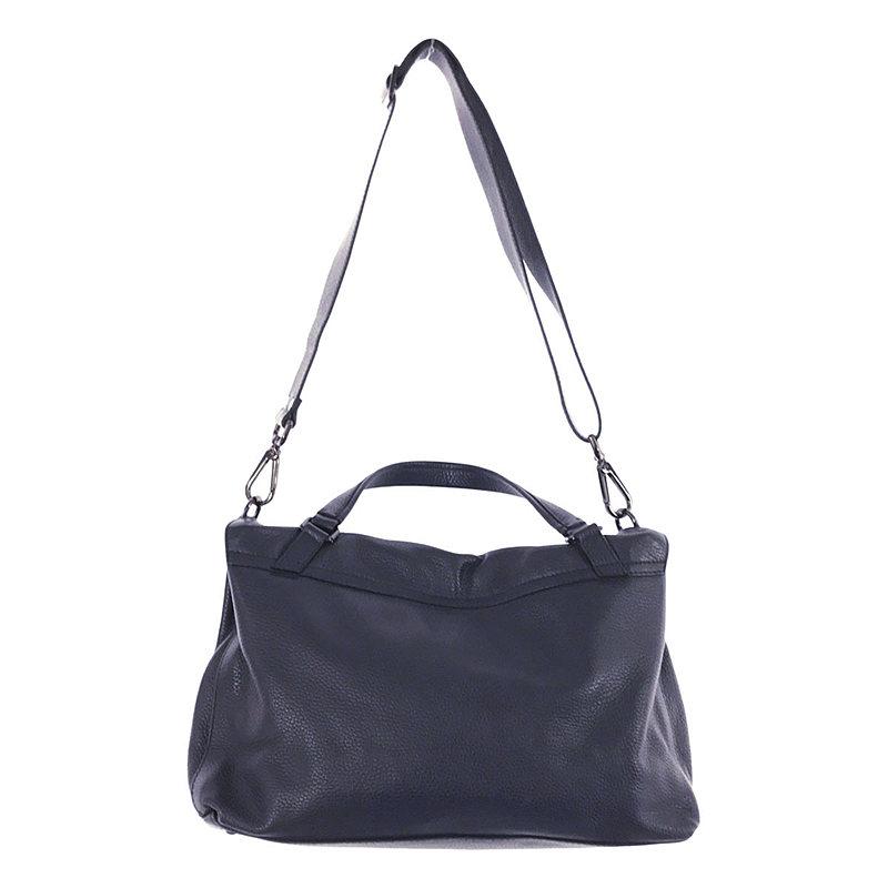 【美品✨】ザネラート ポスティーナ 2way ショルダーバッグ カシミヤプーラ ザネラート ポスティーナ ショルダー トートバッグ 2way M ネイビー