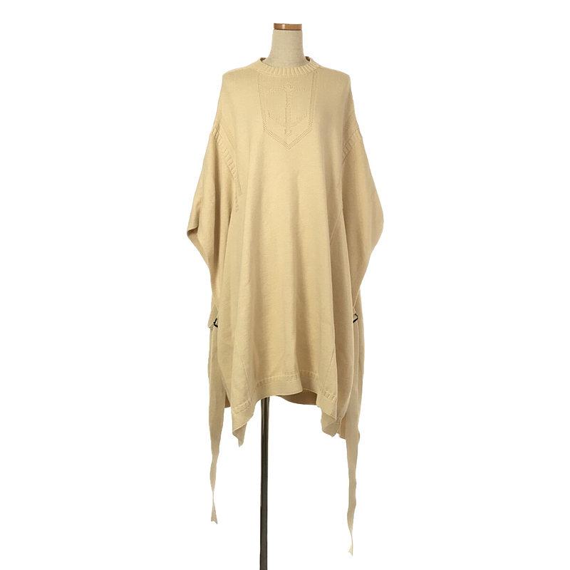HYKE 【美品】 / ハイク | 2021SS C/N GANSEY SWEATER PONCHO ガンジー 