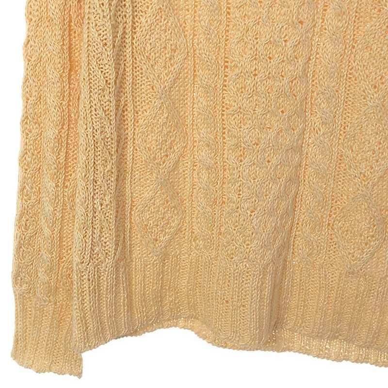 DRAWER Drawer / ドゥロワー | リネン アラン編み クルーネック