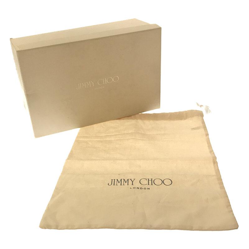 JIMMY CHOO / ジミーチュウ | フラワー ストラップ サンダル 保存袋有 | 35 | ブラック/ゴールド | レディース｜kldclothing｜07