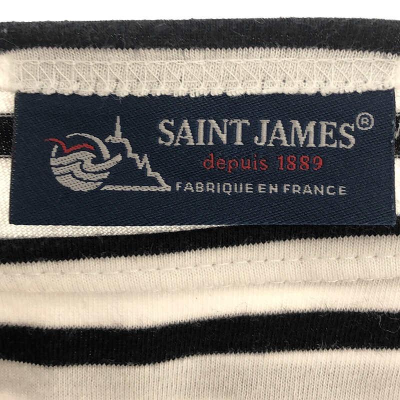 SAINT JAMES / セントジェームス | コットン ボーダー ボートネック バスクカットソー | T3 1/2 | ホワイト/ブラック | レディース｜kldclothing｜05