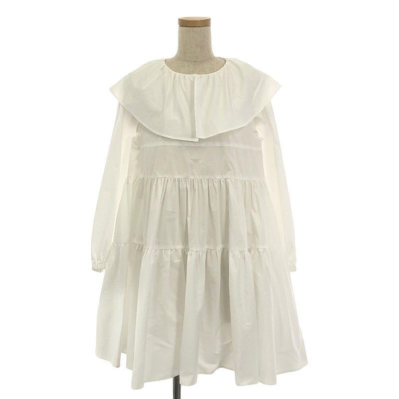 YORI フリルカラーティアードチュニック ホワイト 新品】 yori / ヨリ | フリルカラーティアードチュニック | F