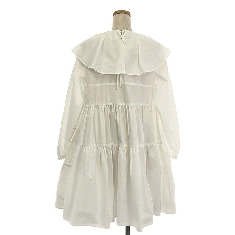 【新品】  yori / ヨリ | フリルカラーティアードチュニック | F | ホワイト | レディース Yori 【新品】 yori / ヨリ | フリルカラーティアードチュニック