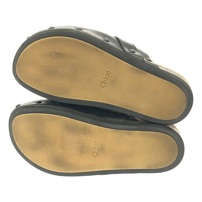 Chloé ブラック レザー サンダル Chloé Rebecca レザーサンダル | ブラック | FARFETCH JP