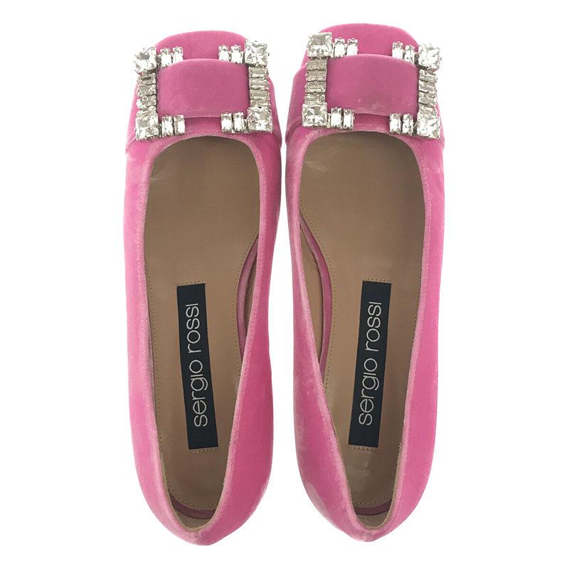 Sergio rossi 【美品】 sergio | イタリア製 ベルベッド フラット 
