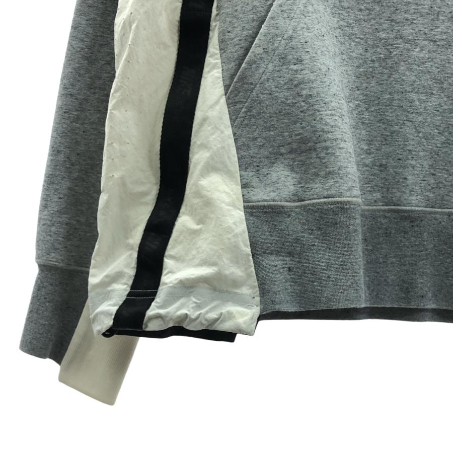 sacai / サカイ | 2020AW | NIKE NRG HOODIE ナイキ ナイロン切替 スウェットパーカー | M | グレー / ホワイト | メンズ sacai（サカイ） | 2020AW | NIKE NRG HOODIE ナイキ ナイロン切替