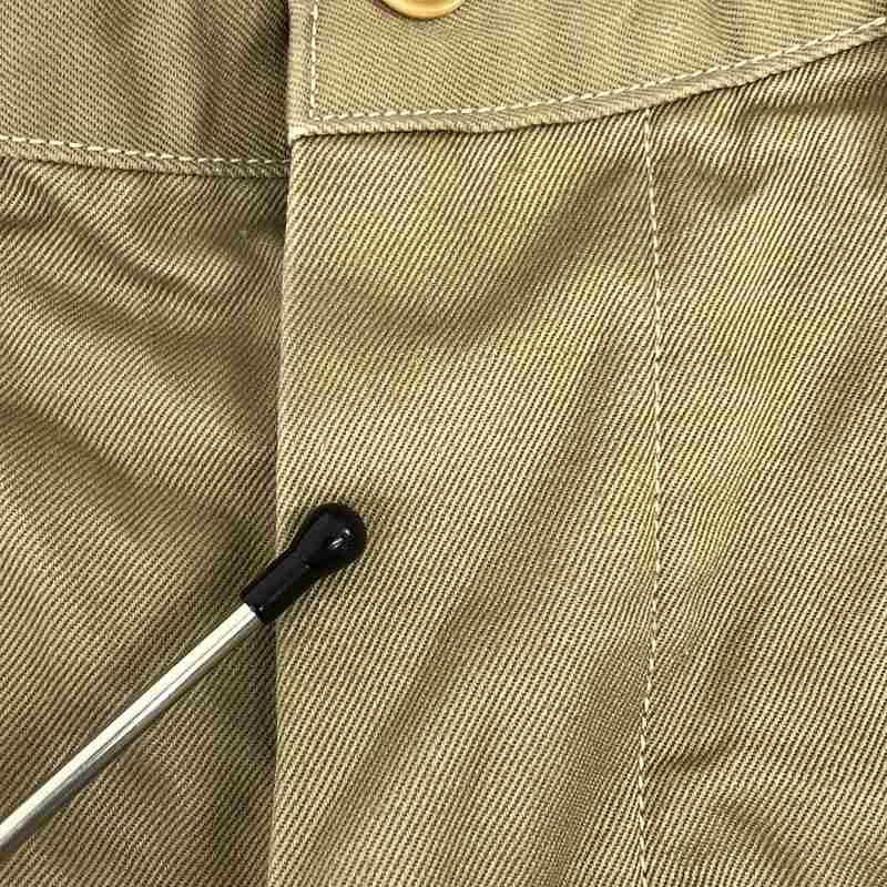 comoli 17ss ベルテッドチノパンツ サイズ1 COMOLI / コモリ | 2017SS ベルテッド チノ パンツ 1 ベージュ