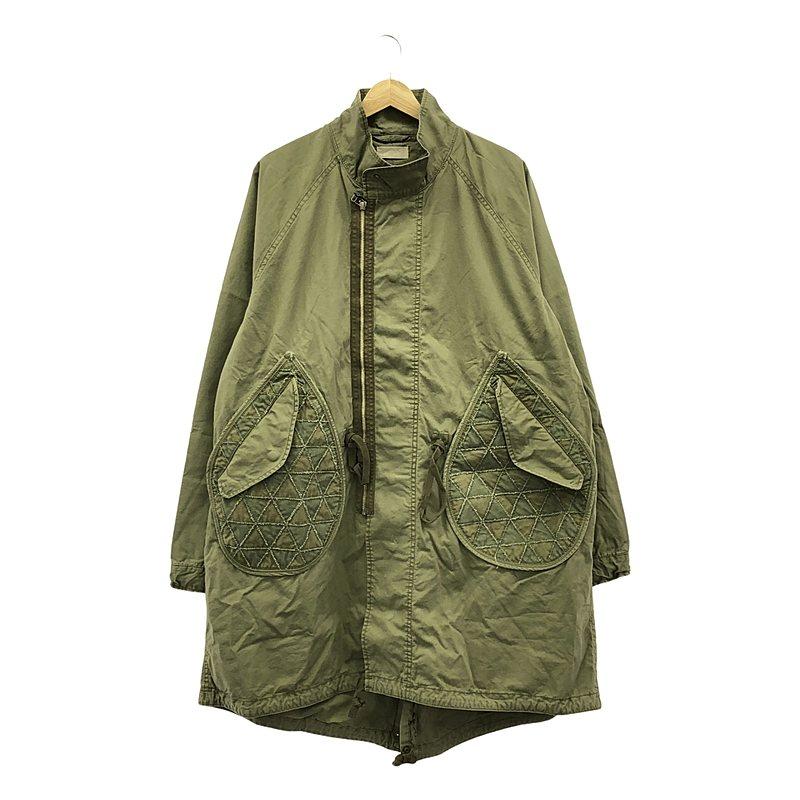 【新品】  MARU SANKAKU PEKE / マルサンカクペケ | つぎはぎフィッシュテイルジャケット | L | Army Green / アーミーグリーン | メンズ 新品】 MARU SANKAKU PEKE / マルサンカクペケ | つぎはぎフィッシュ