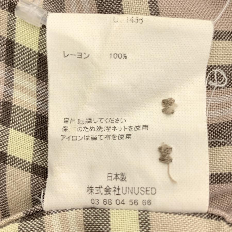 UNUSED（アンユーズド） Rayon Check Shirt レーヨンチェックシャツ