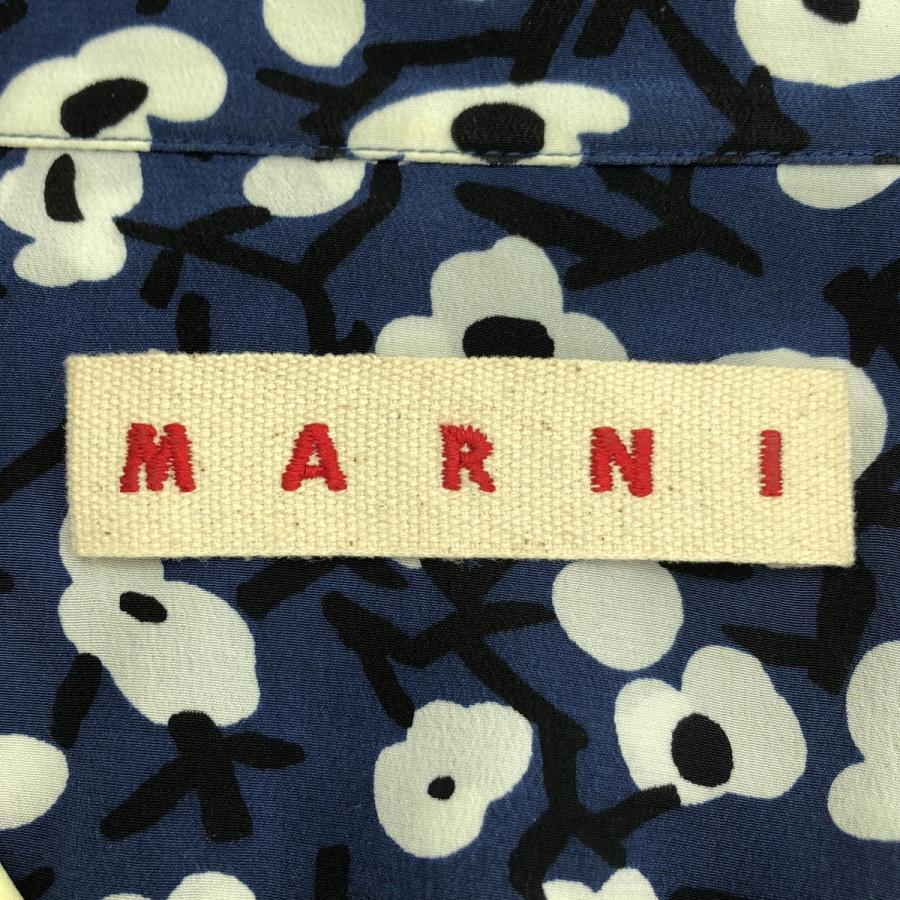MARNI（マルニ） シルク フローラル 切替 オープンカラーシャツ : KLD