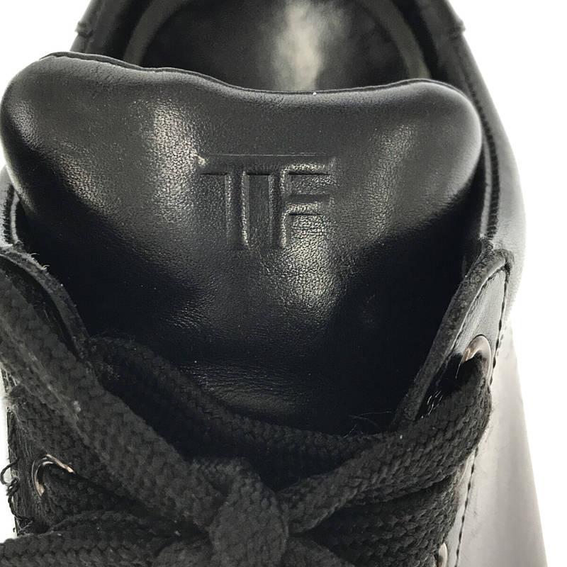 TOM FORD / トムフォード | KYA LEATHER LOW-CUT SNEAKERS レザースニーカー | 8.5 | ブラック | メンズ TOM FORD（トムフォード） | KYA LEATHER LOW-CUT SNEAKERS レザー