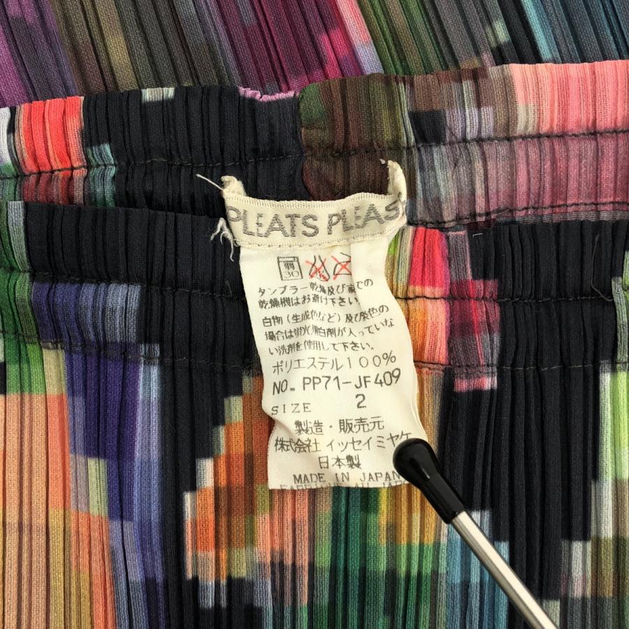 PLEATS PLEASE イッセイミヤケ パンツ スラックス 総柄　モザイク PLEATS PLEASE イッセイミヤケ モザイクプリント 総柄 パンツ 4
