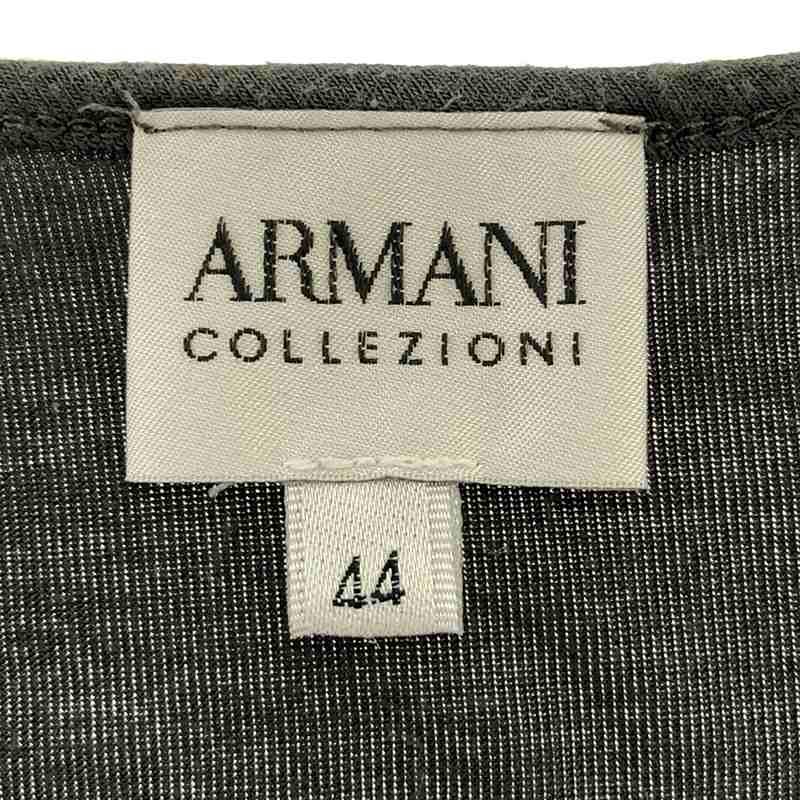 ARMANI COLLEZIONI / アルマーニコレツォーニ | アシンメトリー ドレープ 変形 カットソー Tシャツ | 44 | ダークグレー | レディース｜kldclothing｜05