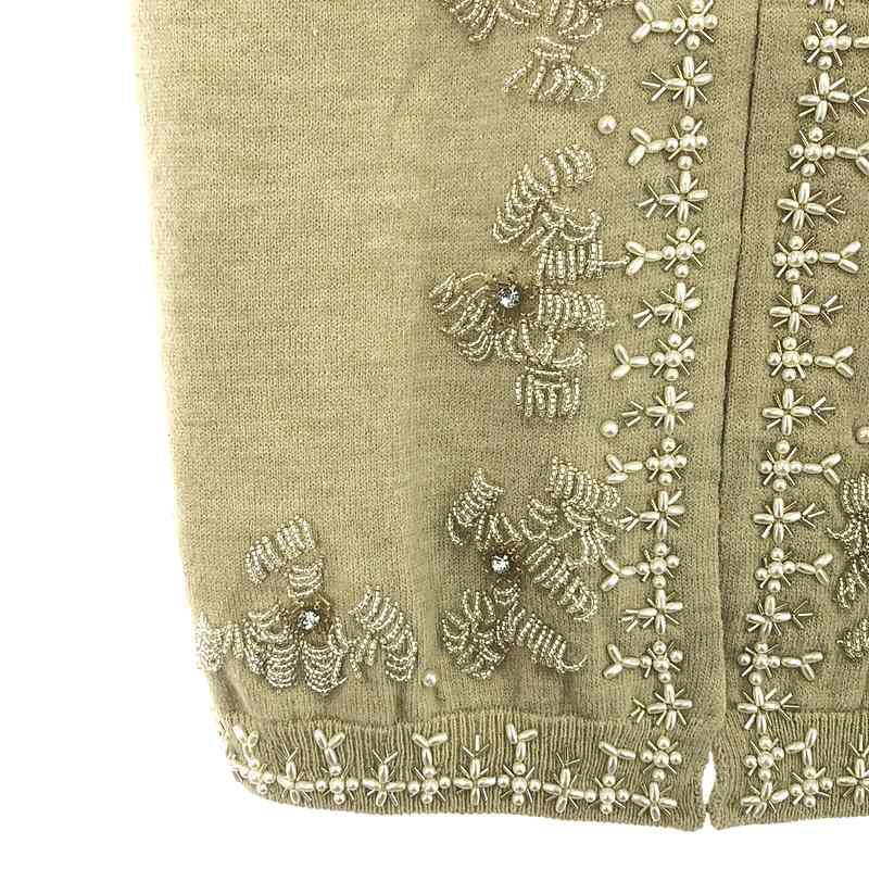 【新品】  dahl'ia / ダリア | KNIT BEADS VEST ビーズ エンブロイダリー ニットベスト | F | アイボリー | レディース 新品】 dahl'ia / ダリア | KNIT BEADS VEST ビーズ エンブロイダリー