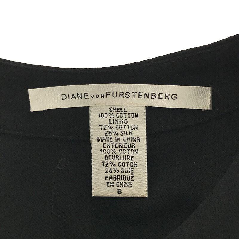 DIANE VON FURSTENBERG / ダイアンフォンファステンバーグ | コットン ジャージー タック ティアードワンピース | 6 | ブラック｜kldclothing｜05