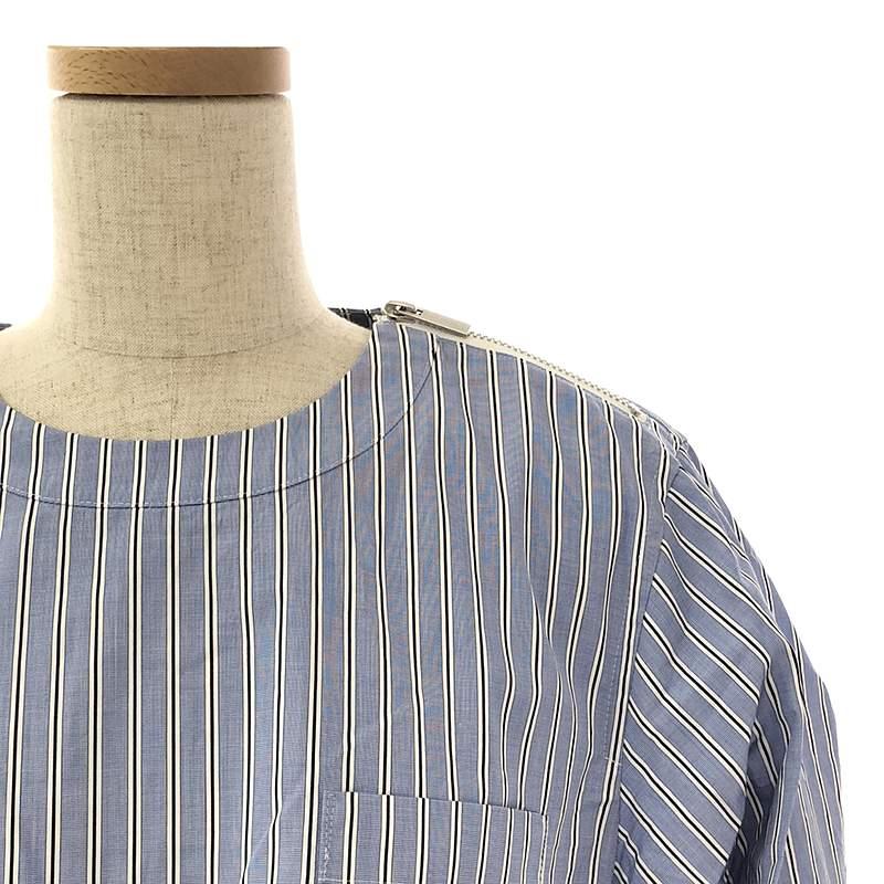 sacai - 【美品】  sacai / サカイ | Thomas Mason Cotton Poplin Pullover プルオーバーシャツ | 1 | ライトブルー/ホワイト/ネイビー | レディース 美品】 sacai / サカイ | Thomas Mason Cotton Poplin Pullover