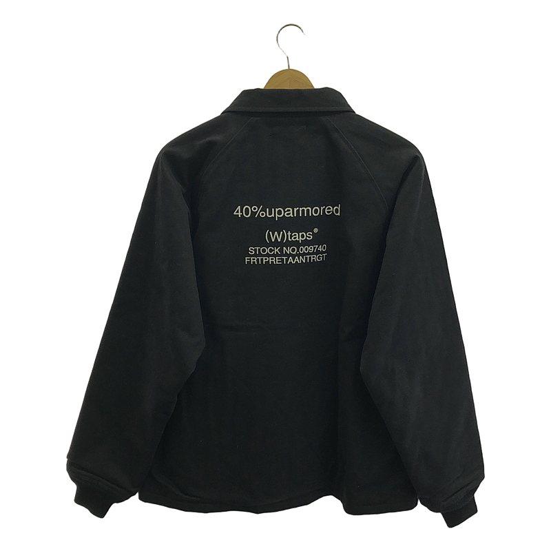 WTAPS / ダブルタップス | WINDBREAKER / 中綿 バックロゴ コーチジャケット / キルティング総裏地 | M | ブラック | メンズ WTAPS（ダブルタップス） | WINDBREAKER / 中綿 バックロゴ コーチ