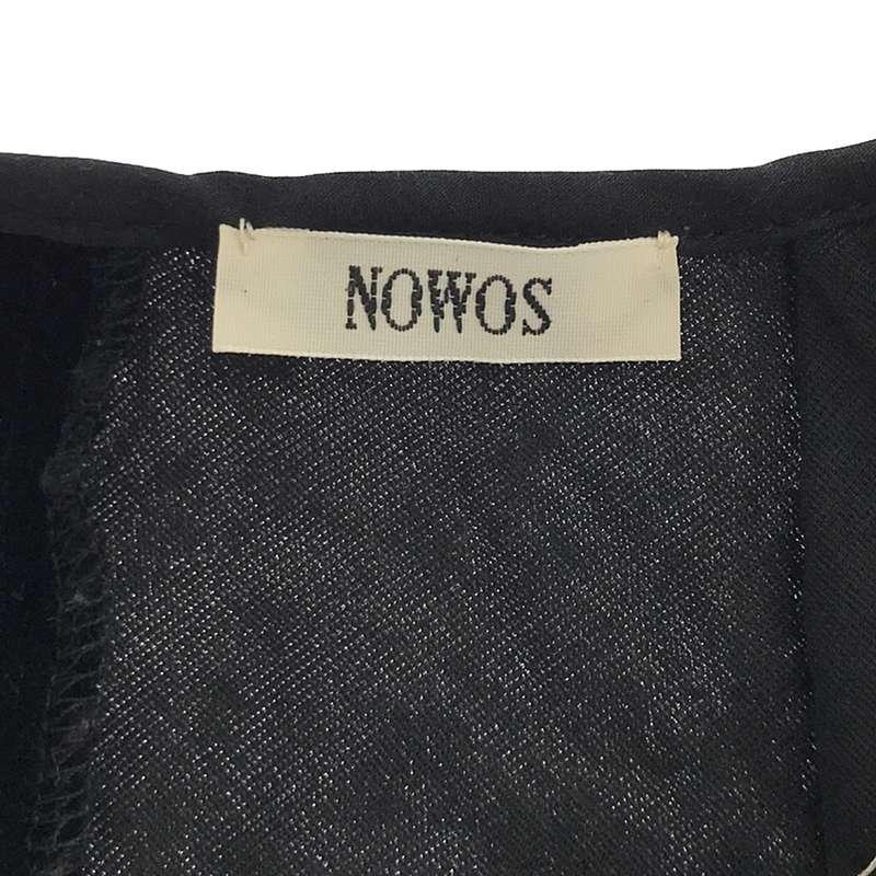 NOWOS / ノーウォス | 2020 | Velour strap skirt キャミワンピース | M | ブラック | レディース｜kldclothing｜05
