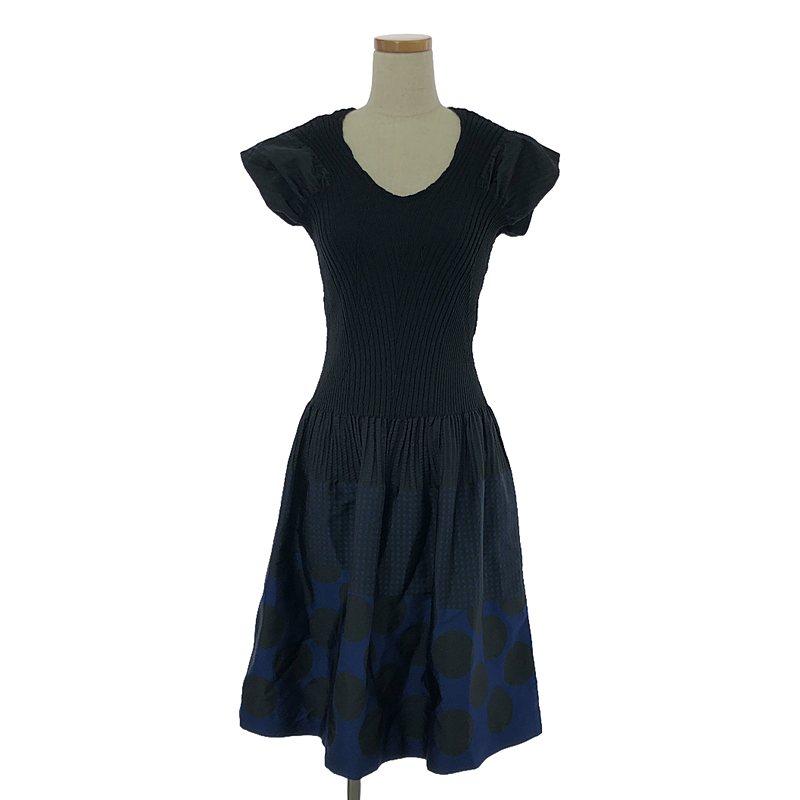 ISSEY MIYAKE / イッセイミヤケ | 変形 立体 総柄 ドレス ワンピース 2  