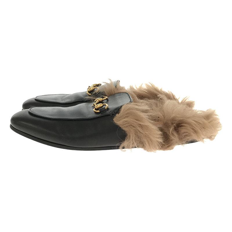 GUCCI / グッチ | プリンスタウン ホースビット ファー ミュール GUCCI / グッチ | プリンスタウン ホースビット ファー ミュール