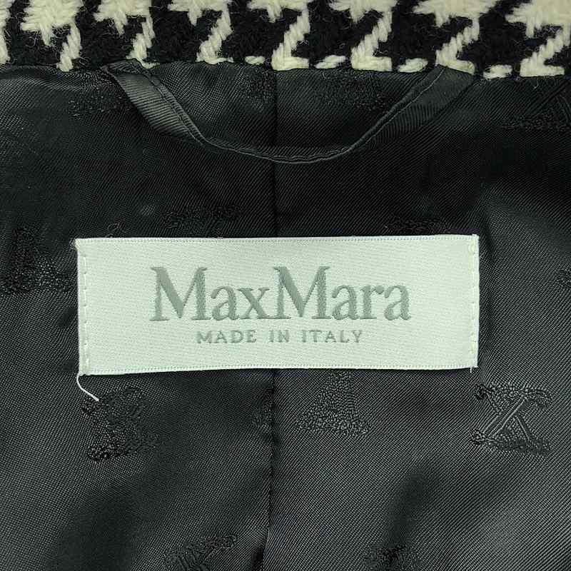 MAX MARA テーラードジャケット　千鳥柄　Mサイズ　ブラック×ホワイト Max Mara 【美品】 / マックスマーラ | ウール 千鳥格子