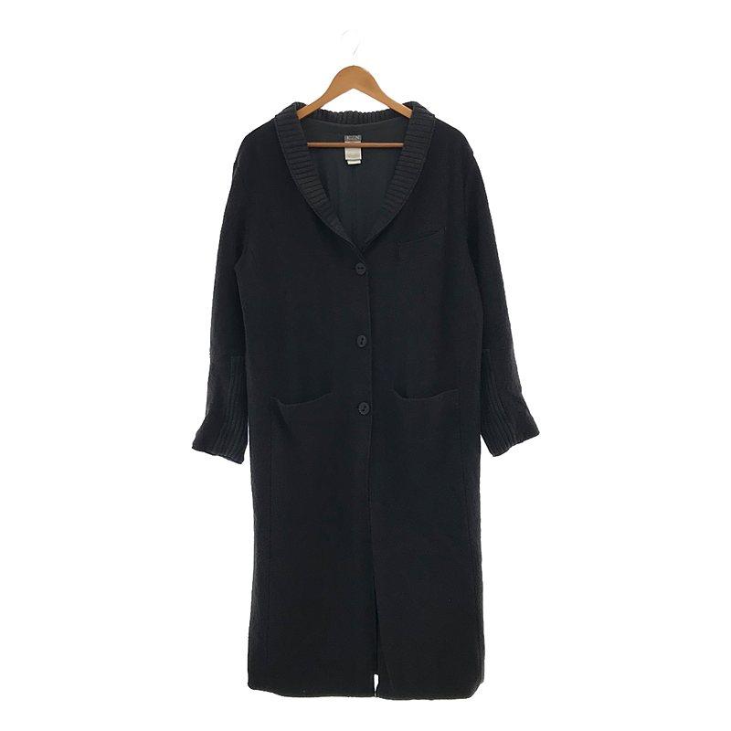 Kristensen du nord 黒 ボタン付きロングコート