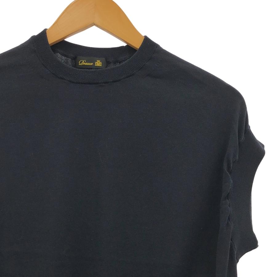 Drawer 16G天竺編みクルーフレンチスリーブニット DRAWER Drawer / ドゥロワー 16G天竺編み クルー フレンチ