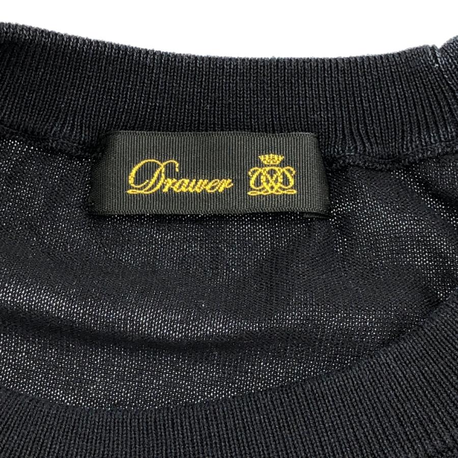 Drawer 16G天竺編みクルーフレンチスリーブニット DRAWER Drawer / ドゥロワー 16G天竺編み クルー フレンチ