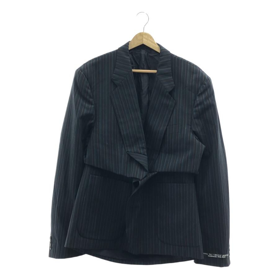 極美品　麻100% Kent Ave テーラードジャケット　太ストライプ　M 美品】 MARINA YEE / マリナイー | UPCYCLE COLLECTION Oversized
