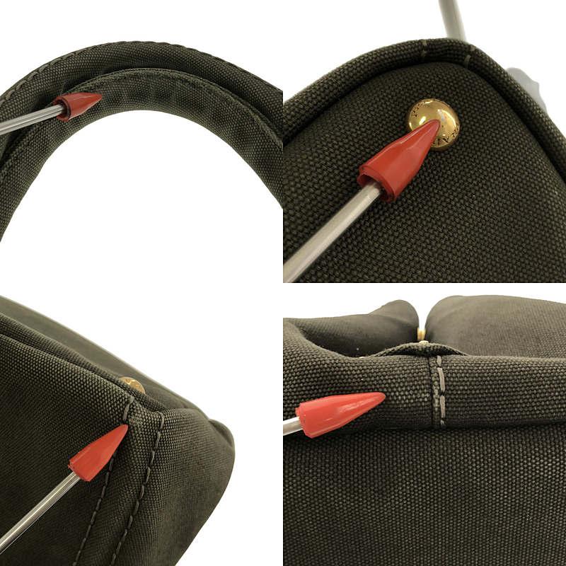 [PRADA] CANAPA カナパ 三角プレート キャンバス ブリーフケース PRADA] CANAPA カナパ 三角プレート キャンバス ブリーフケース