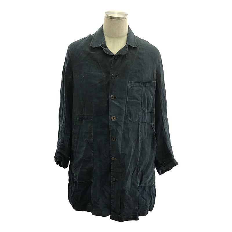 EURO VINTAGE / ユーロヴィンテージ | 推定20-30s ヴィンテージ フレンチ インディゴリネン コート | ネイビー | メンズ EURO VINTAGE / ユーロヴィンテージ | 推定20-30s ヴィンテージ