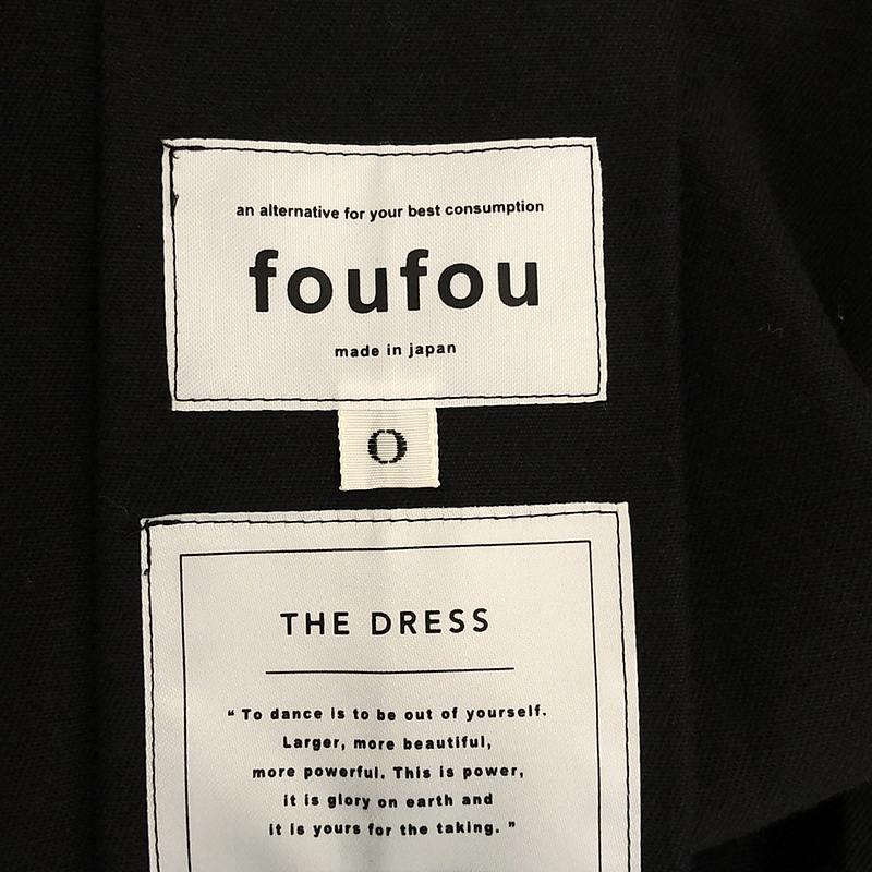foufou / フーフー | 【THE DRESS #17】 open collar gold button dress オープンカラーゴールドボタンドレス | 0 | ブラック｜kldclothing｜06